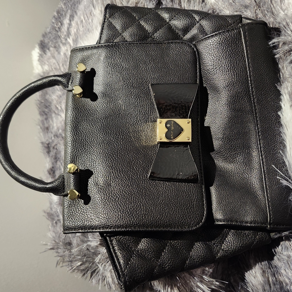 BETSEY JOHNSON Black Leather Handbag